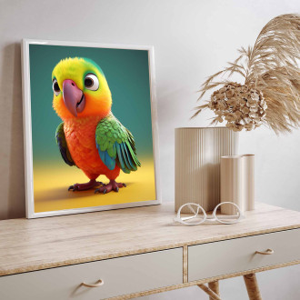 Roztomilý animovaný papagáj 1