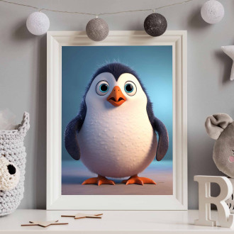 Roztomilý animovaný tučniak 1