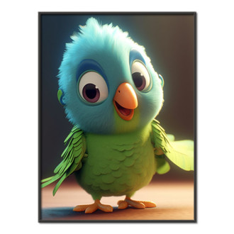 Roztomilý animovaný papagáj