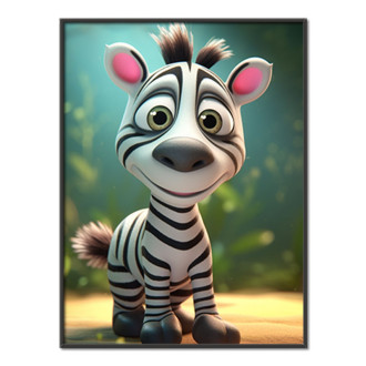 Roztomilá animovaná zebra