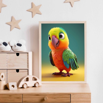 Roztomilý animovaný papagáj 1