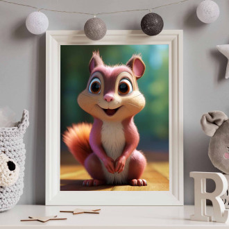 Roztomilá animovaná veverička