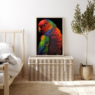 Farebný papagáj